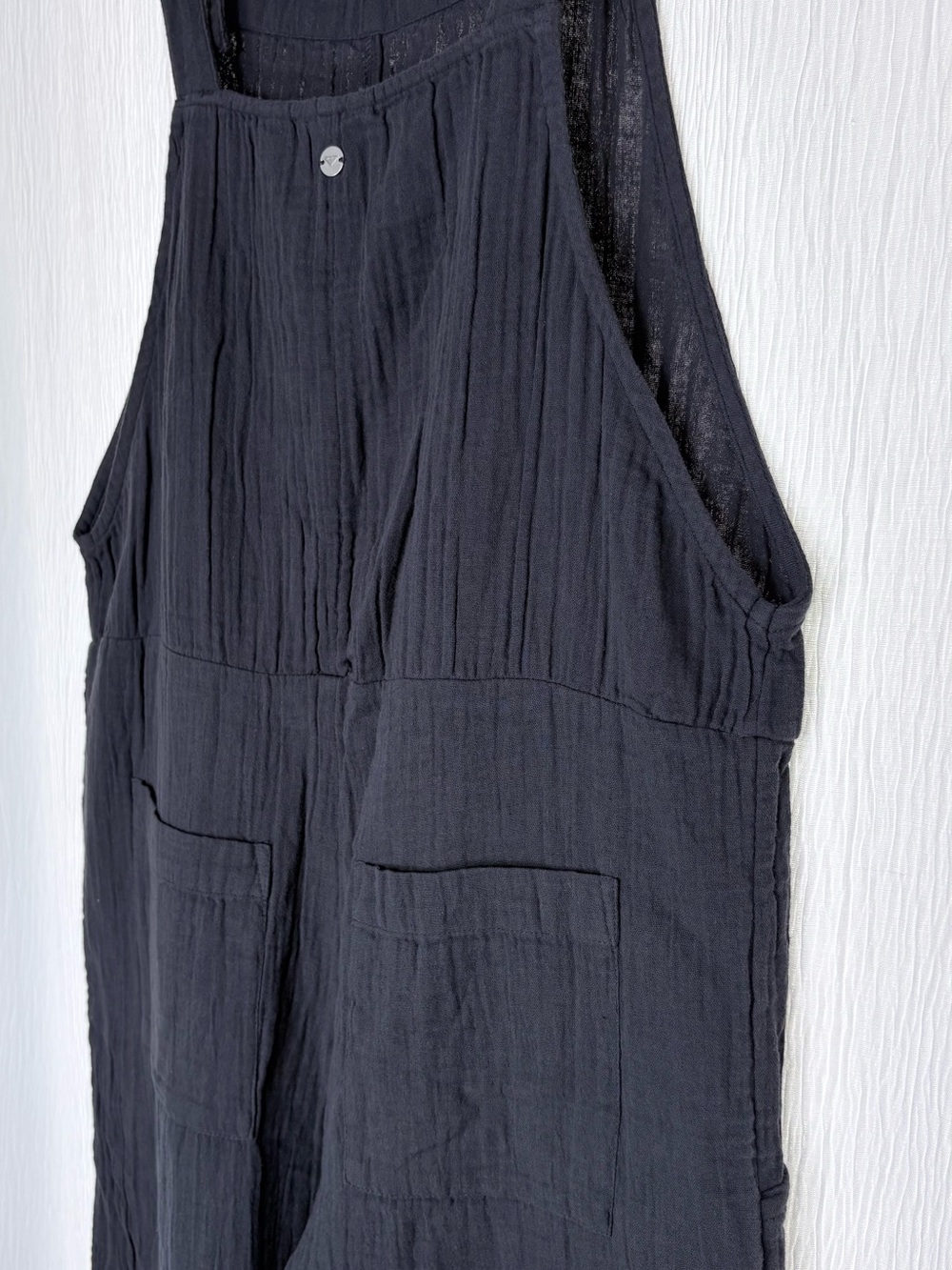 Roxy Organic Cotton Jumpsuit, Beachside Dreaming, Phantom, size Medium - Picture 12 of 15